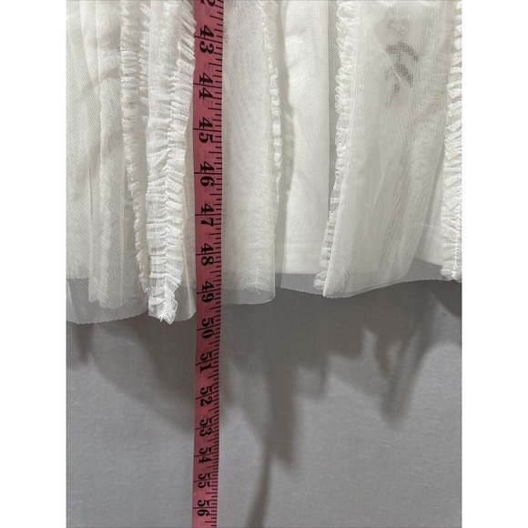 NWT Mac Duggal [ 12 ] 9133 Long Sleeve Embroidered Wrap‎ Midi Dress Ivory J1432 - Picture 8 of 14